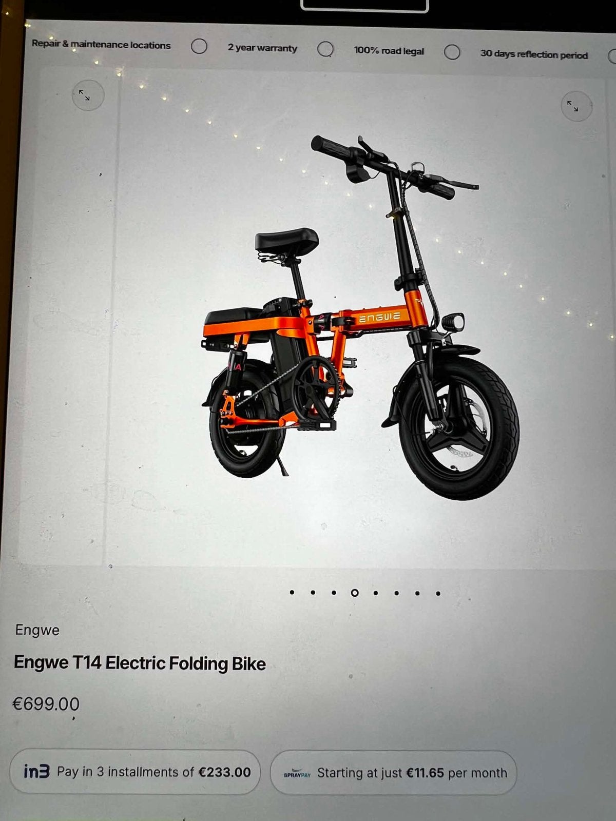 Elektrische mini plooi fiets, Fietsen en Brommers, Ophalen, Zo goed als nieuw