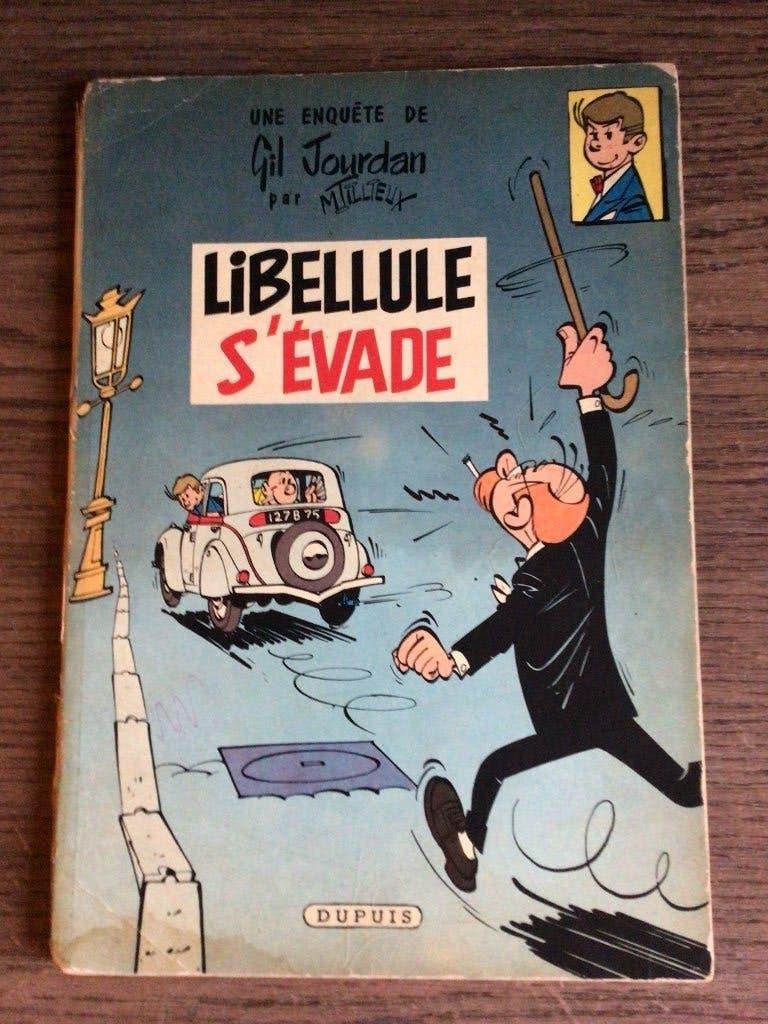 Libellule s’évade ( Gil Jourdan 1) 1ère édition, rarissime, Une BD, Enlèvement ou Envoi, Utilisé, M. Tillieux