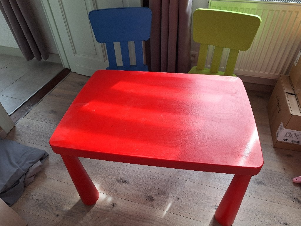 kindertafel met stoelen, Kinderen en Baby's, Ophalen, Gebruikt, Tafel(s) en Stoel(en)