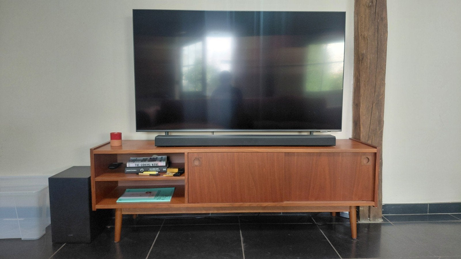 Meuble TV en bois avec espace de rangement, Maison & Meubles, Enlèvement