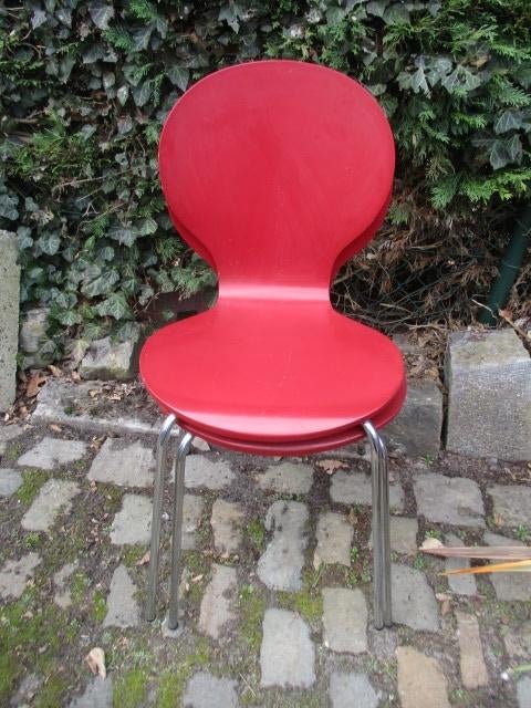 Chaises 4, Rouge, Enlèvement, Utilisé, Bois