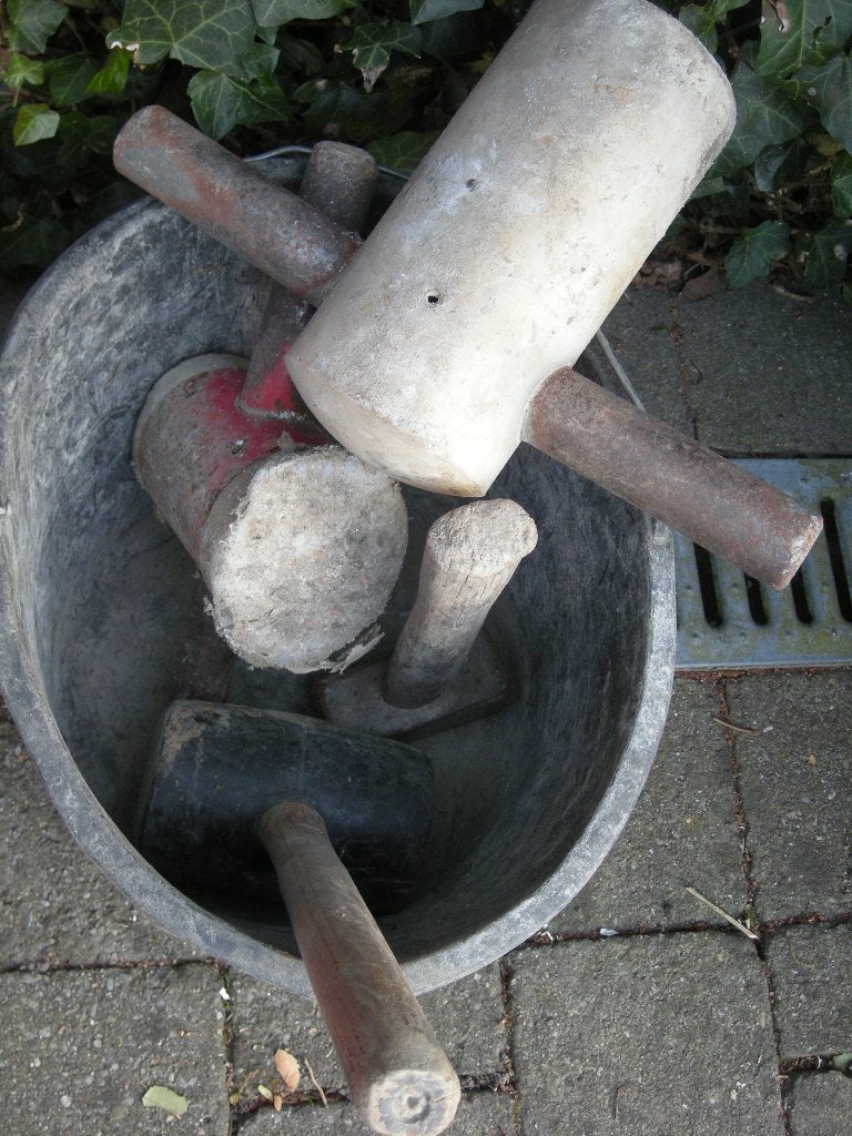 Lot werkmateriaal stratenmaker / klinkerwerken, Ophalen, Gebruikt