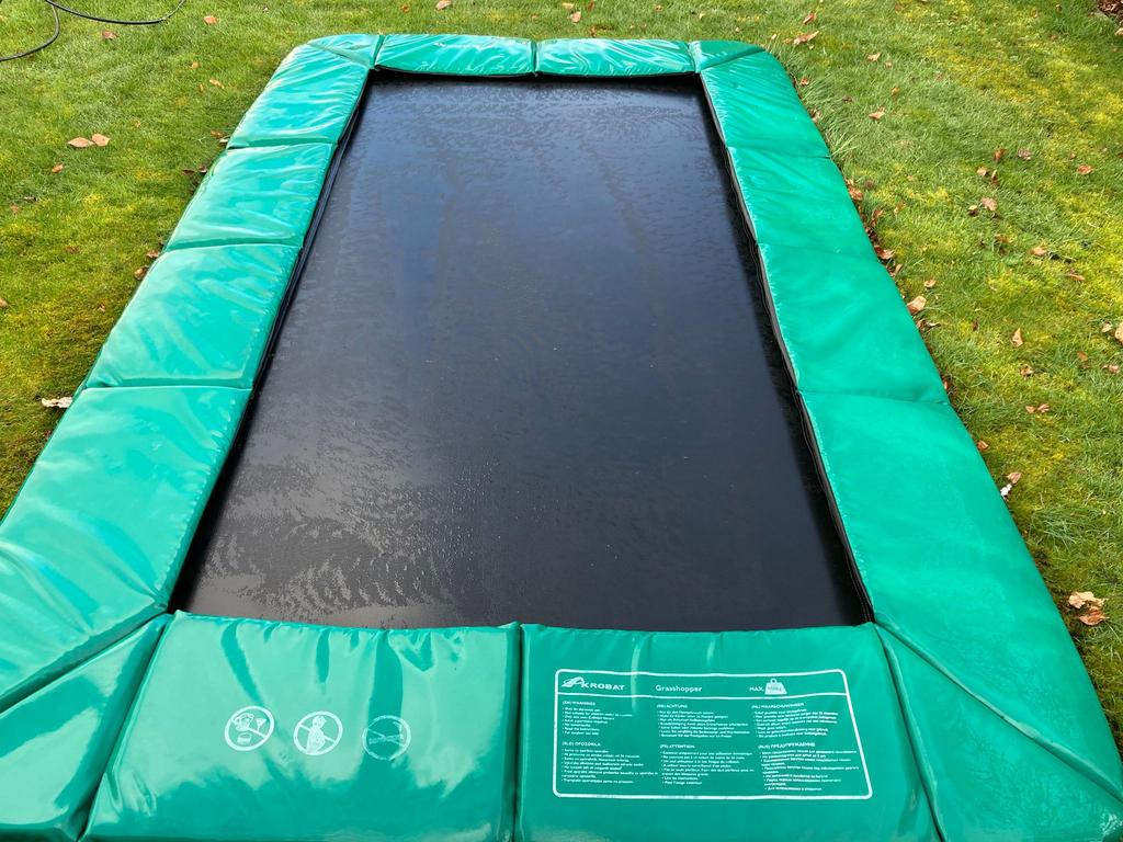 Rechthoekige ingraaftrampoline Akrobat Orbit 305x183cm, Enlèvement, Utilisé