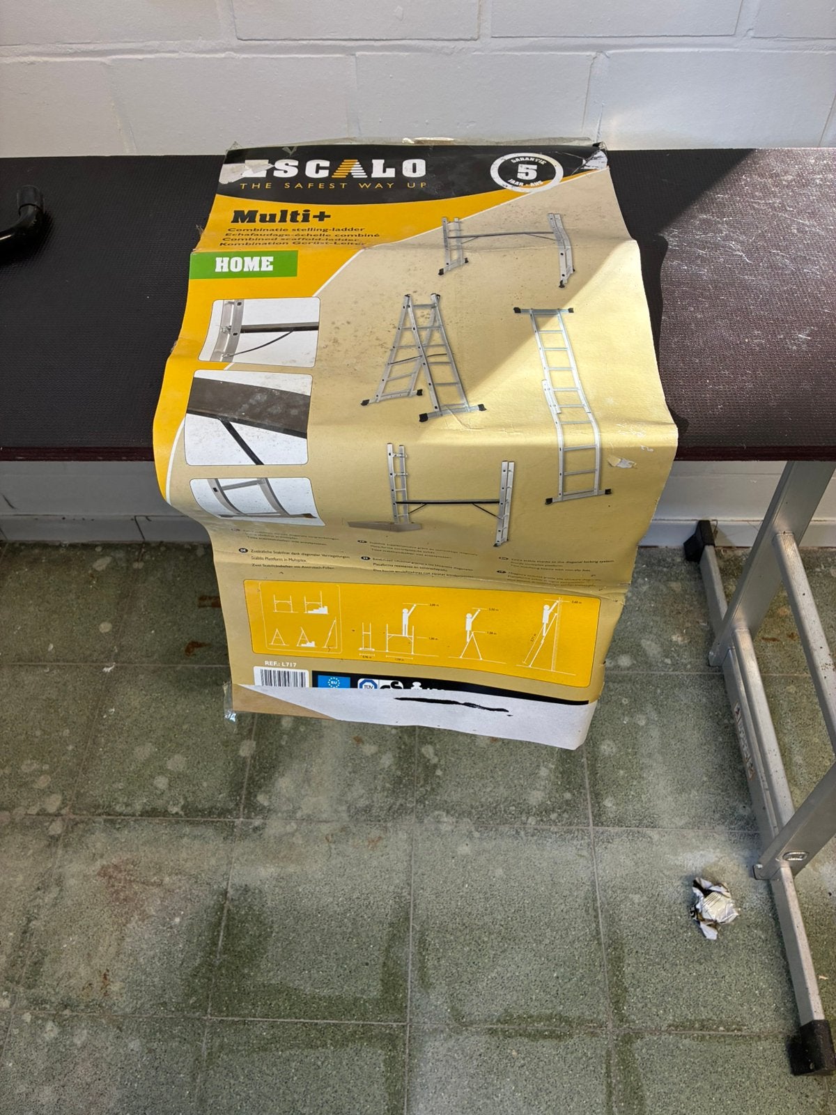 Combinatie stelling + ladder, Doe-het-zelf en Bouw, Ophalen, 100 tot 250 mm, Overige typen, Nieuw