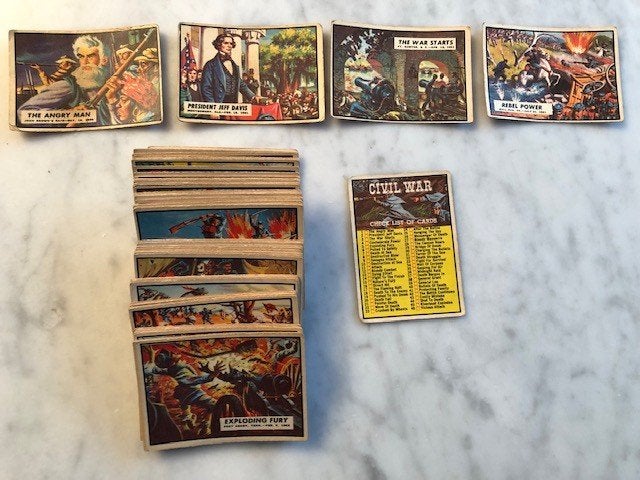 Verzamelkaarten, CIVIL WAR CARDS, 88 stuks, Hobby en Vrije tijd, Verzamelkaartspellen | Overige, Ophalen of Verzenden, Gebruikt