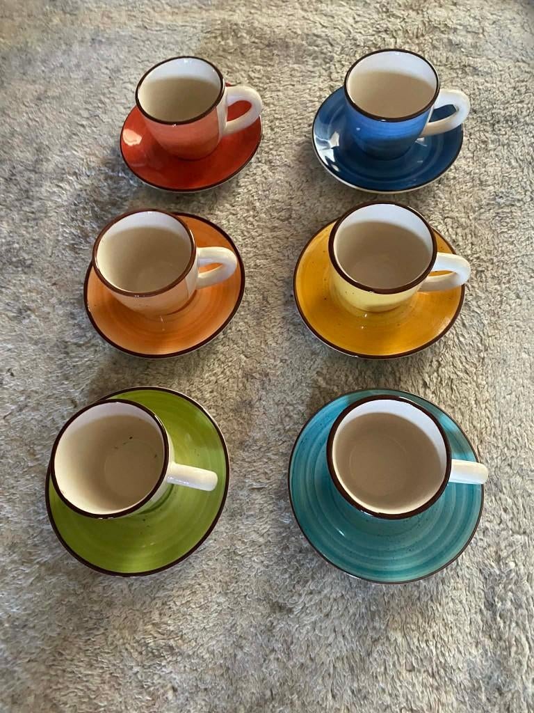 6-kops koffieset met schoteltjes, Nieuw, Ophalen of Verzenden, X, X