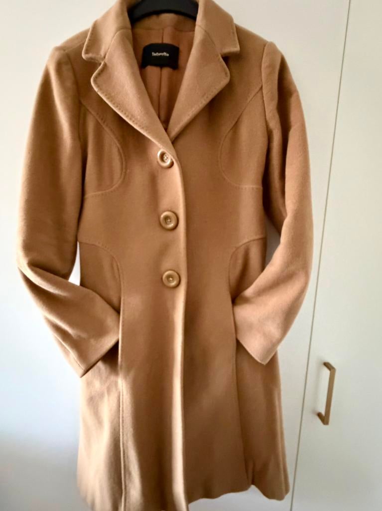 Manteau en laine Tintoretto, Kleding | Dames, Ophalen, Gedragen, Maat 36 (S), Beige