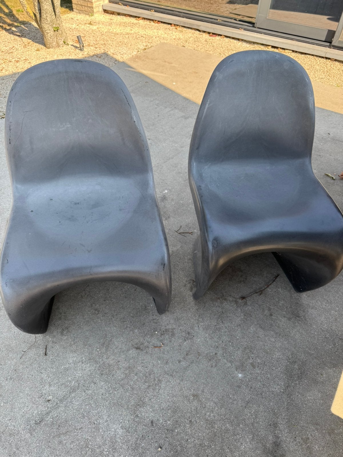 Stoelen Panton, Huis en Inrichting, Stoelen, Ophalen, Kunststof, Gebruikt, Zwart