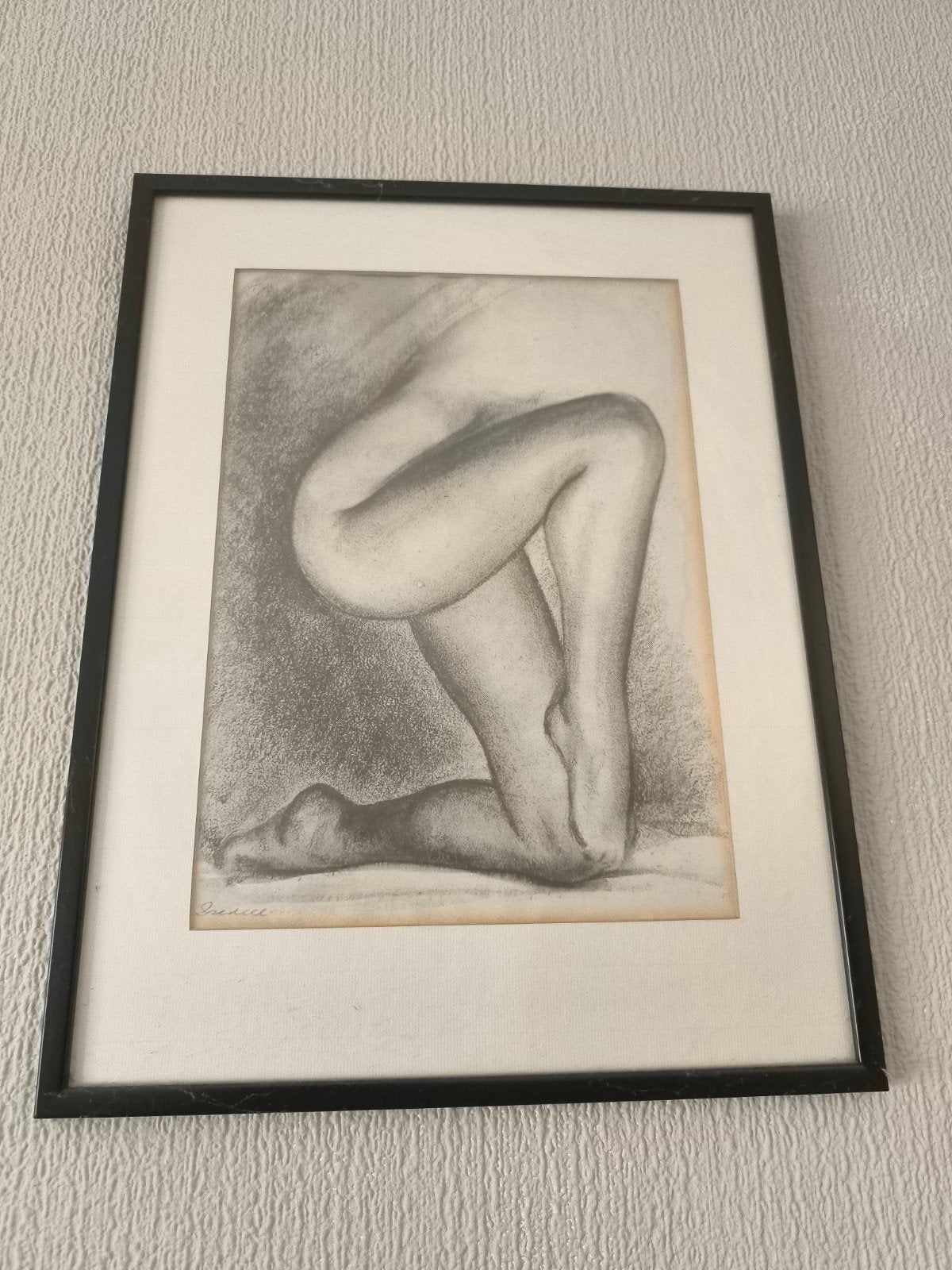 Houtskool tekening, Antiek en Kunst, Ophalen of Verzenden, Tekening