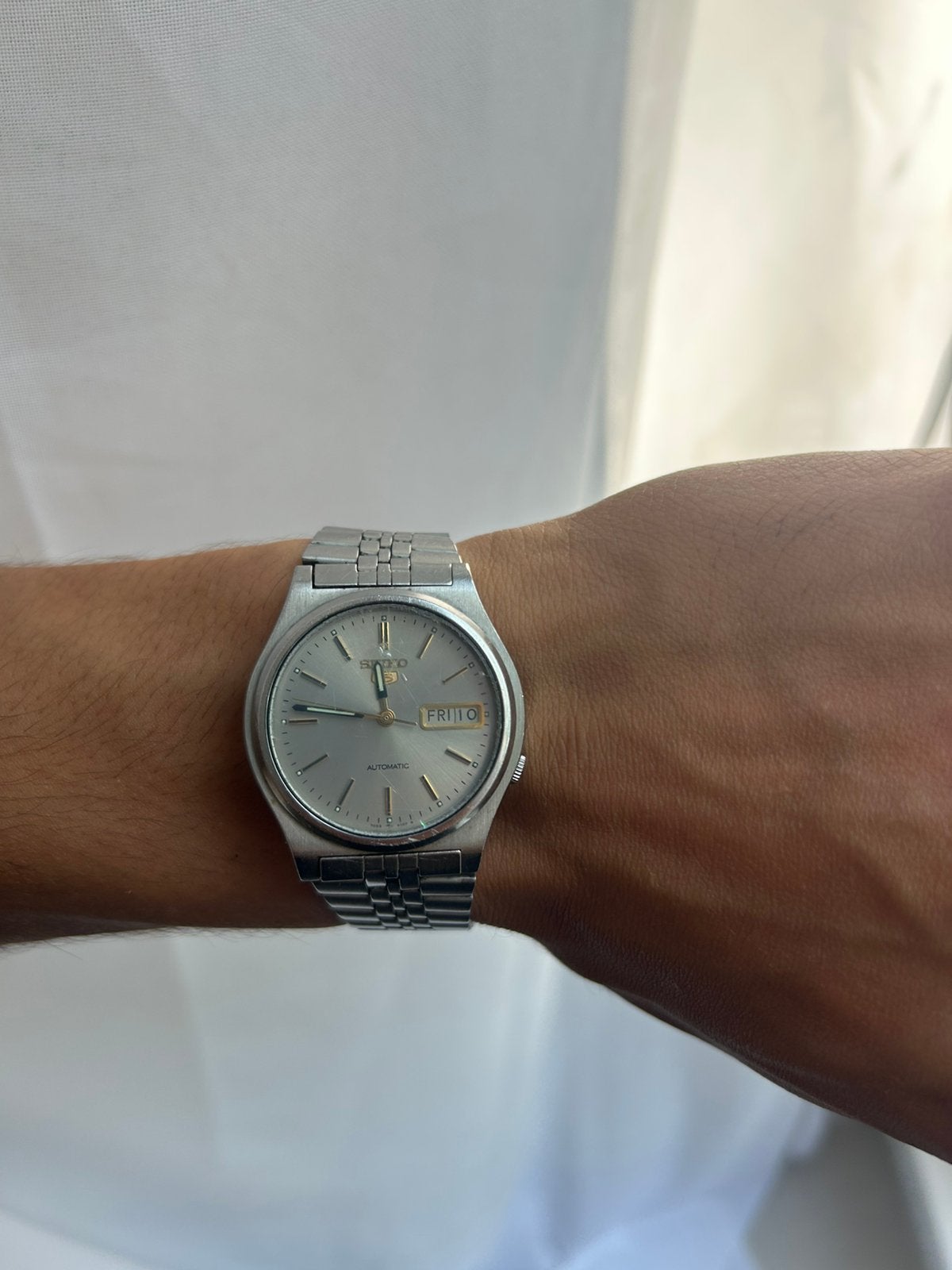 Vintage seiko day date horloge 1983, Handtassen en Accessoires, Horloges | Antiek, Ophalen, Staal, Seiko