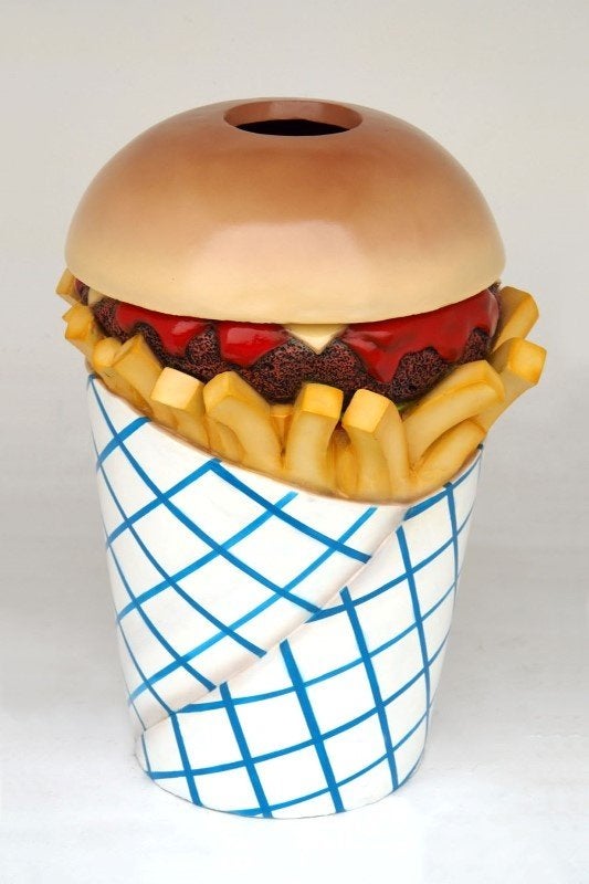 Poubelle pour sacs à frites/hamburger/crème glacée — 103 cm