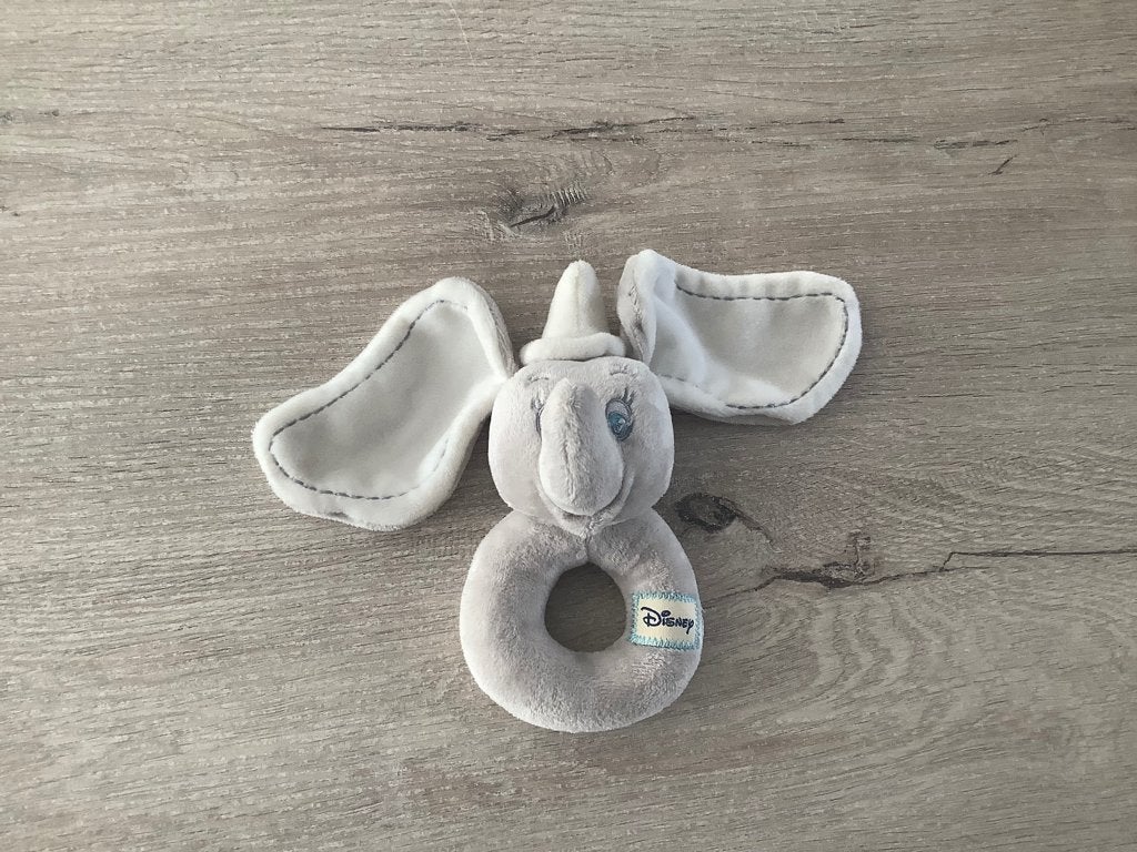 Disney Dumbo pluche rammelaar, Kinderen en Baby's, Speelgoed | Babyspeelgoed, Ophalen of Verzenden, Zo goed als nieuw, Rammelaar