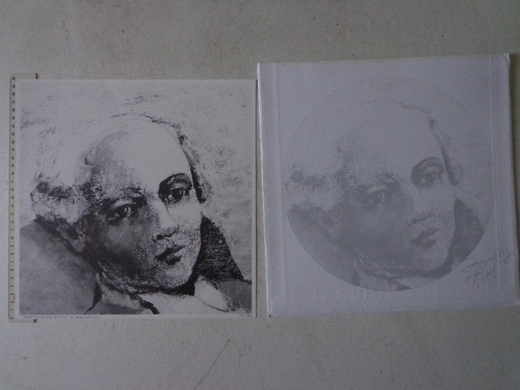 Piëzografie van Neel Korteweg "De jonge Mozart" uit 2006, Antiquités & Art, Art | Lithographies & Sérigraphies, Autre technique