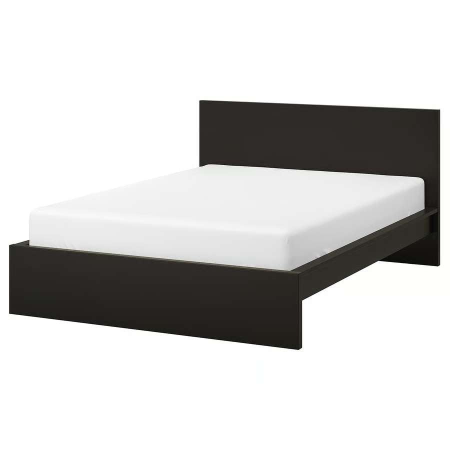 Ikea bed Malm, Huis en Inrichting, Slaapkamer | Bedden, Ophalen, Zwart, Tweepersoons, Zo goed als nieuw