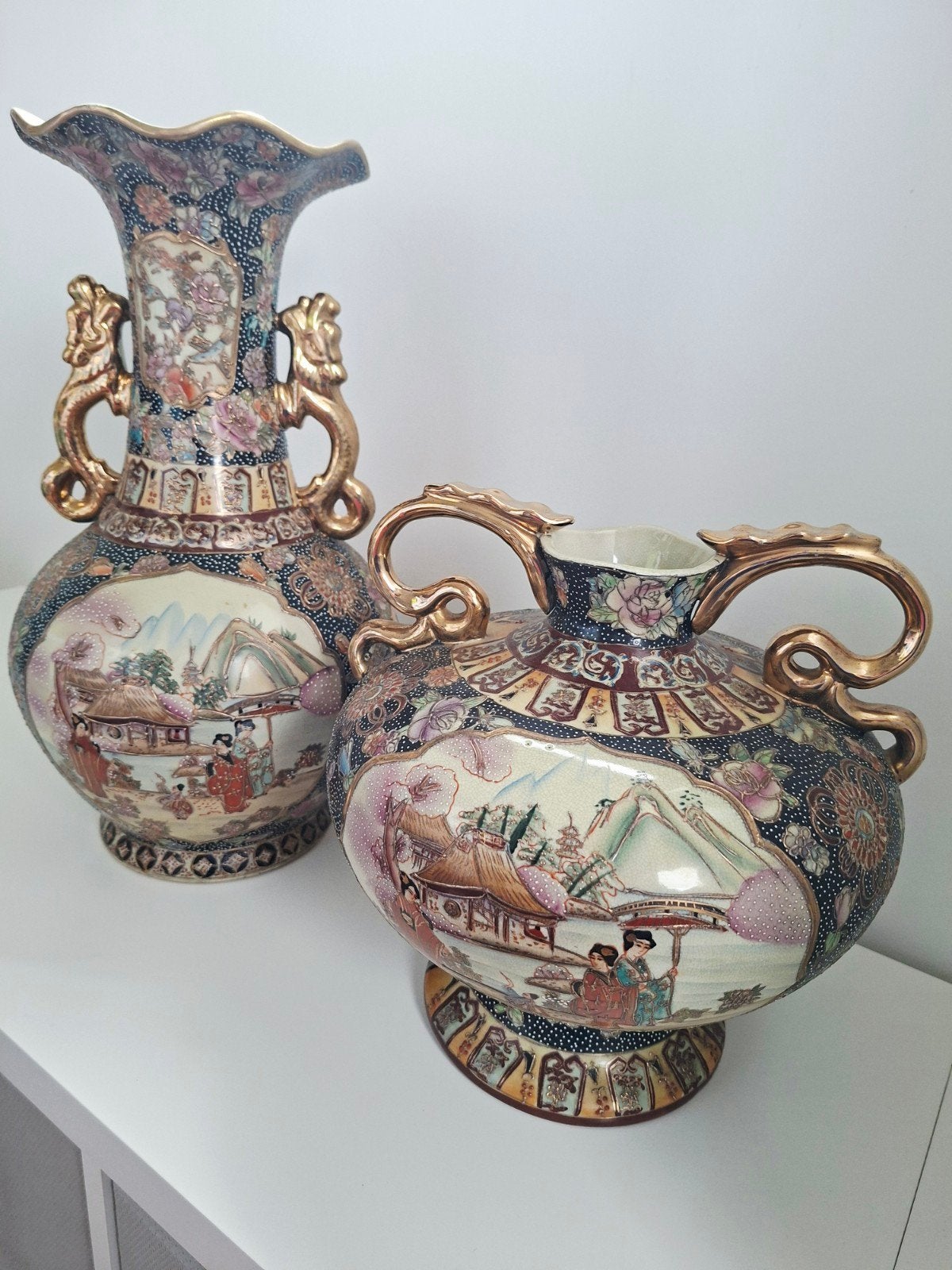 Chinese vazen Satsuma stijl, Antiek en Kunst, Ophalen