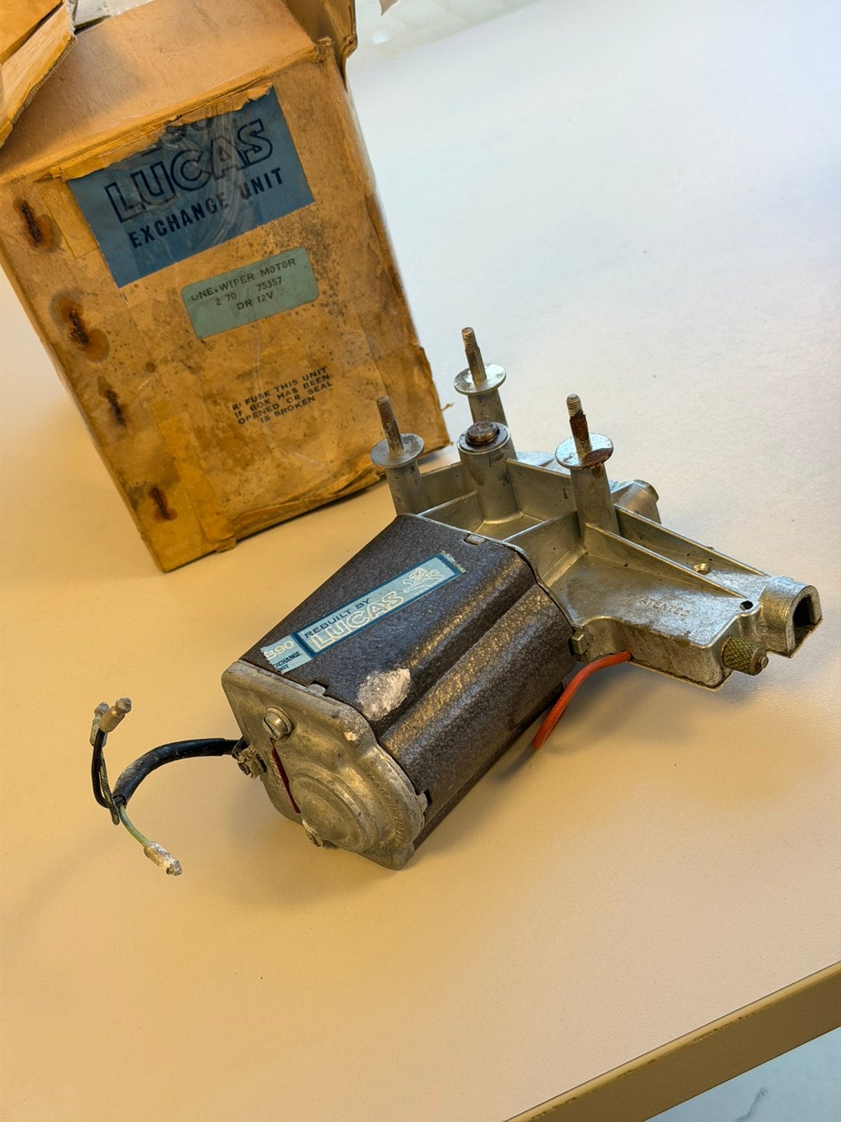 Lucas DR3A 75357H 12V Ruitenwissermotor B90 Vintage nos, Auto-onderdelen, Ophalen of Verzenden, Nieuw, MG