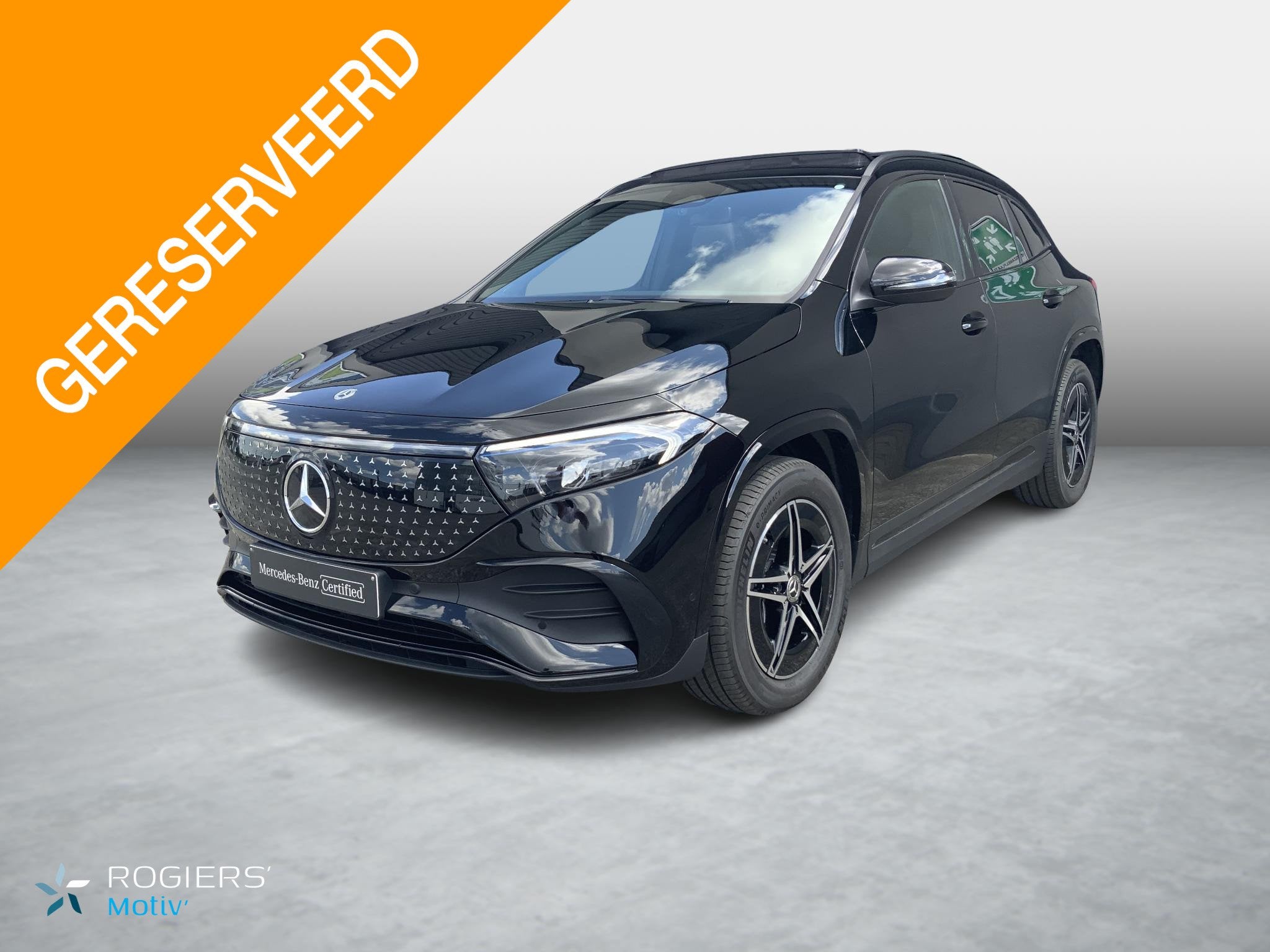 Mercedes-Benz EQA 250+ AMG Line, Auto's, Mercedes-Benz, Dealer onderhouden, Stof, Gebruikt, Zwart