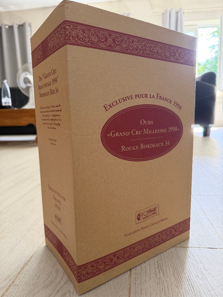 Ourson Steiff limité "Grand Cru Millésimé 1998" France, Enlèvement, Neuf, Ours en tissus, Steiff