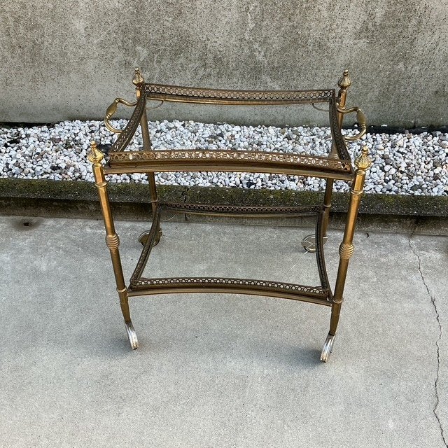 Vintage messing serveerwagen, Antiek en Kunst, Ophalen