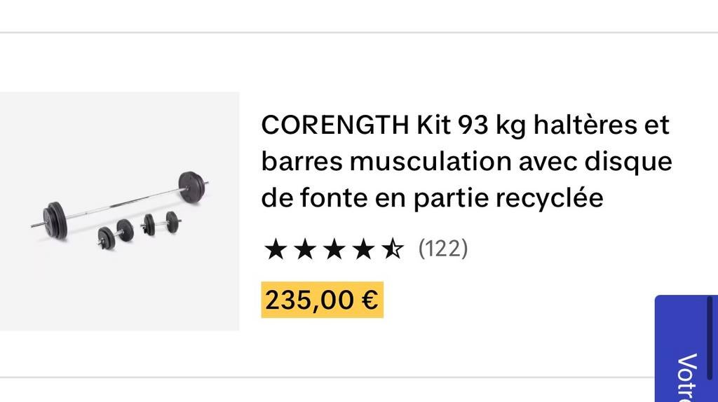 Haltère a vendre, Enlèvement, Haltère