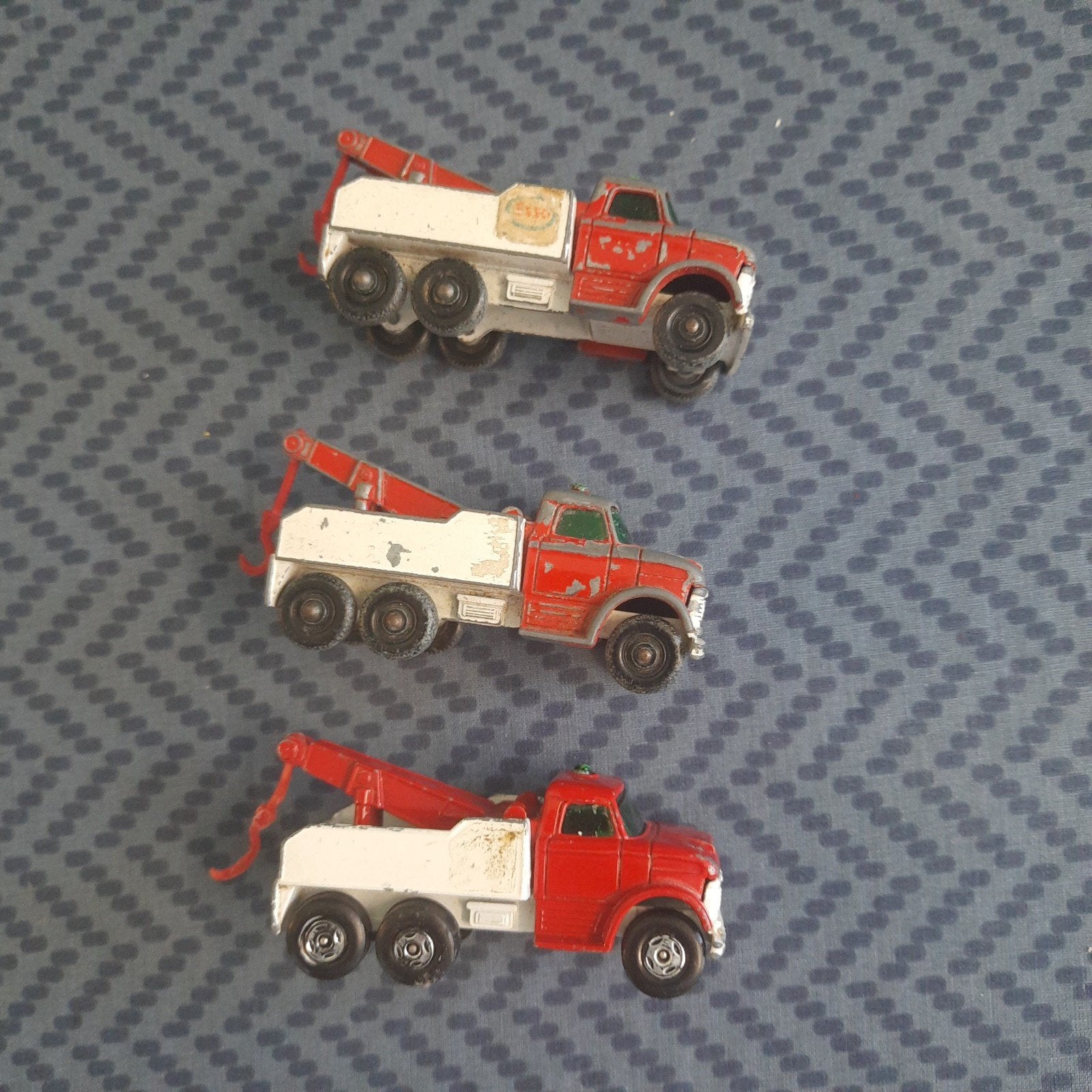 3 x MATCHBOX UK *VINTAGE*N 71 FORD HEAVY WRECK TRUCK* RESTO, Hobby & Loisirs créatifs, Enlèvement, Utilisé, Bus ou Camion, Matchbox