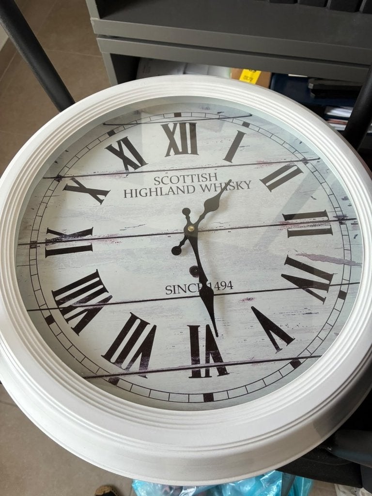 Horloge murale, Rétro, Enlèvement, Utilisé, Blanc
