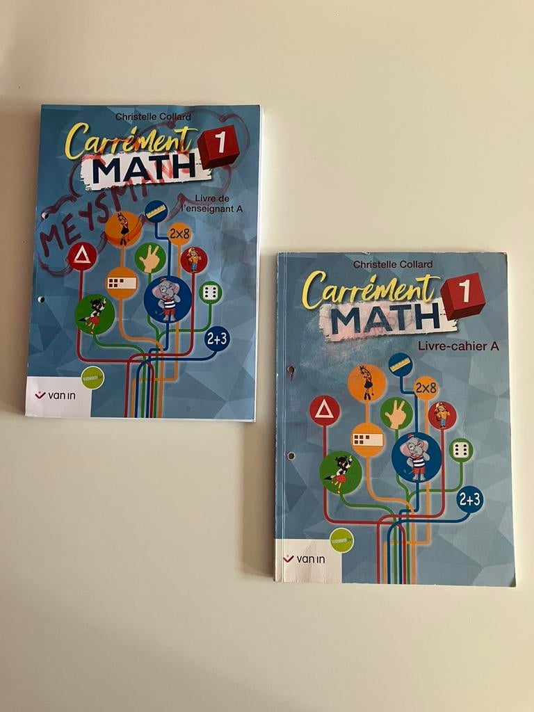 Lot Carrément math 1A (cahier exercices + guide enseignant), Enlèvement ou Envoi