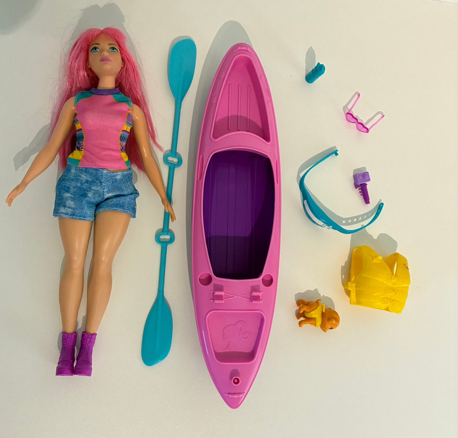 Barbie kajak set compleet, Ophalen of Verzenden, Zo goed als nieuw, Barbie