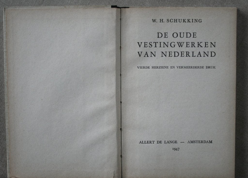 Heemkunde: De oude vestingwerken van Nederland., Livres, Histoire nationale, Enlèvement ou Envoi, Utilisé, W.H. Schukking