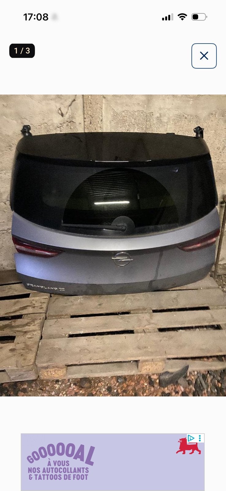 Hayon complet Opel Grandland X, Autos : Pièces & Accessoires, Carrosserie & Tôlerie, Enlèvement