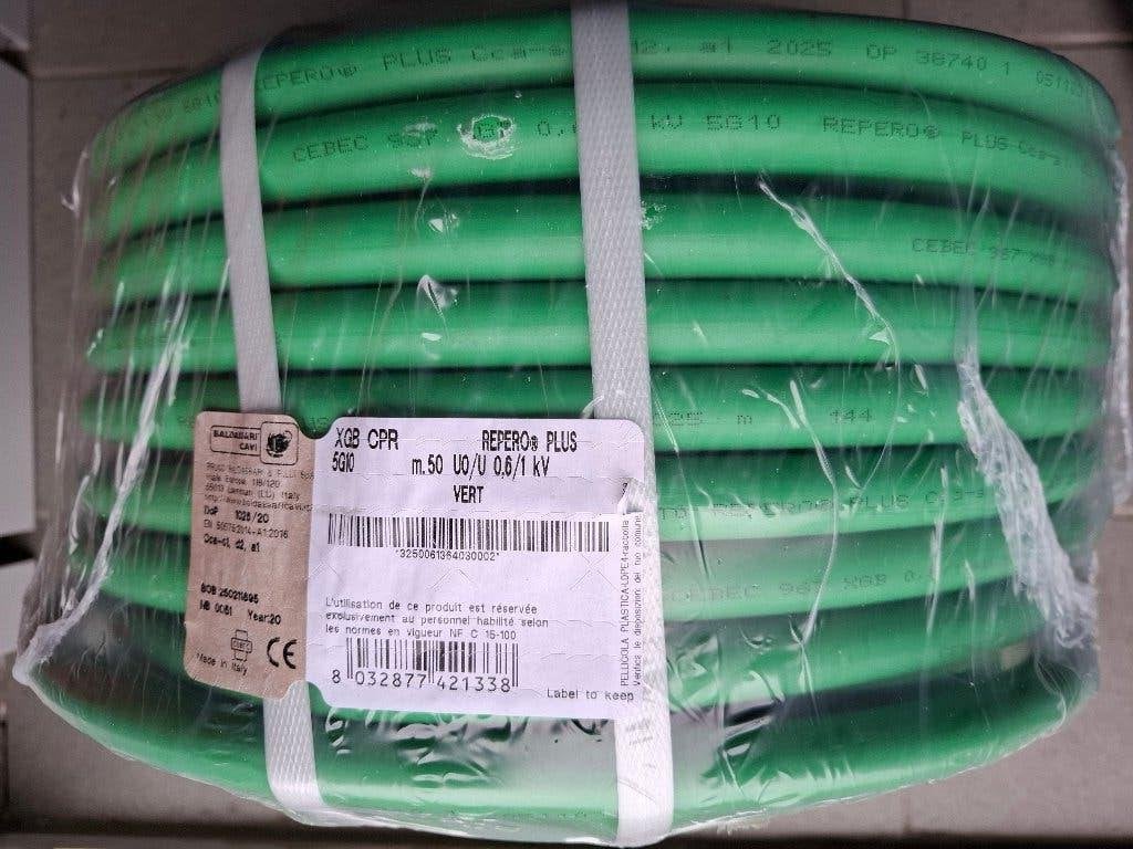 XGB Cca 5g6mm - 50 meter 40 meter Nieuw, Doe-het-zelf en Bouw, Ophalen, Nieuw, Kabel of Snoer