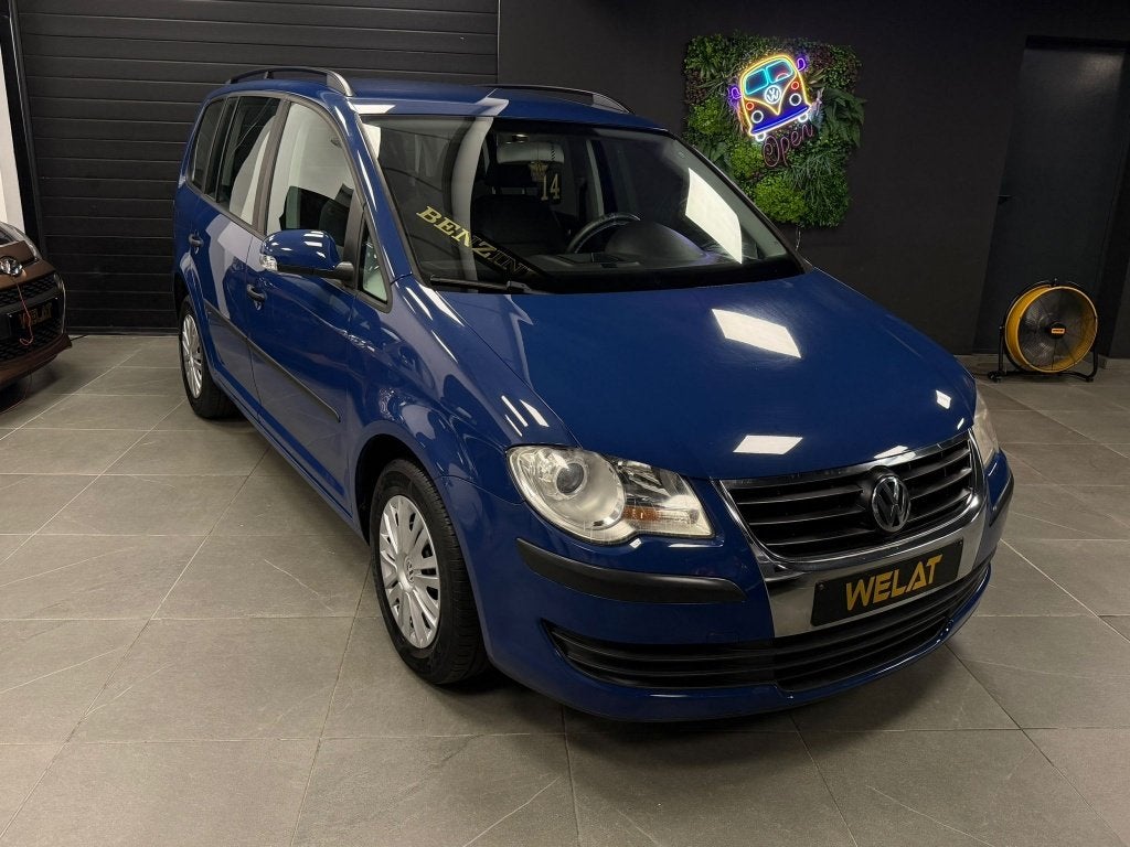 VW TOURAN 7 PLAATS 173.000 KM BENZINE BLANCO GEKEURD, Autos, Bluetooth, Entreprise, 102 kW, Boîte manuelle