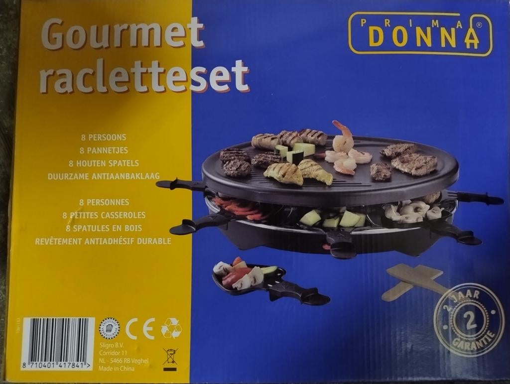 Gourmet Raclette set NIEUW, Ophalen, Nieuw, 8 personen of meer