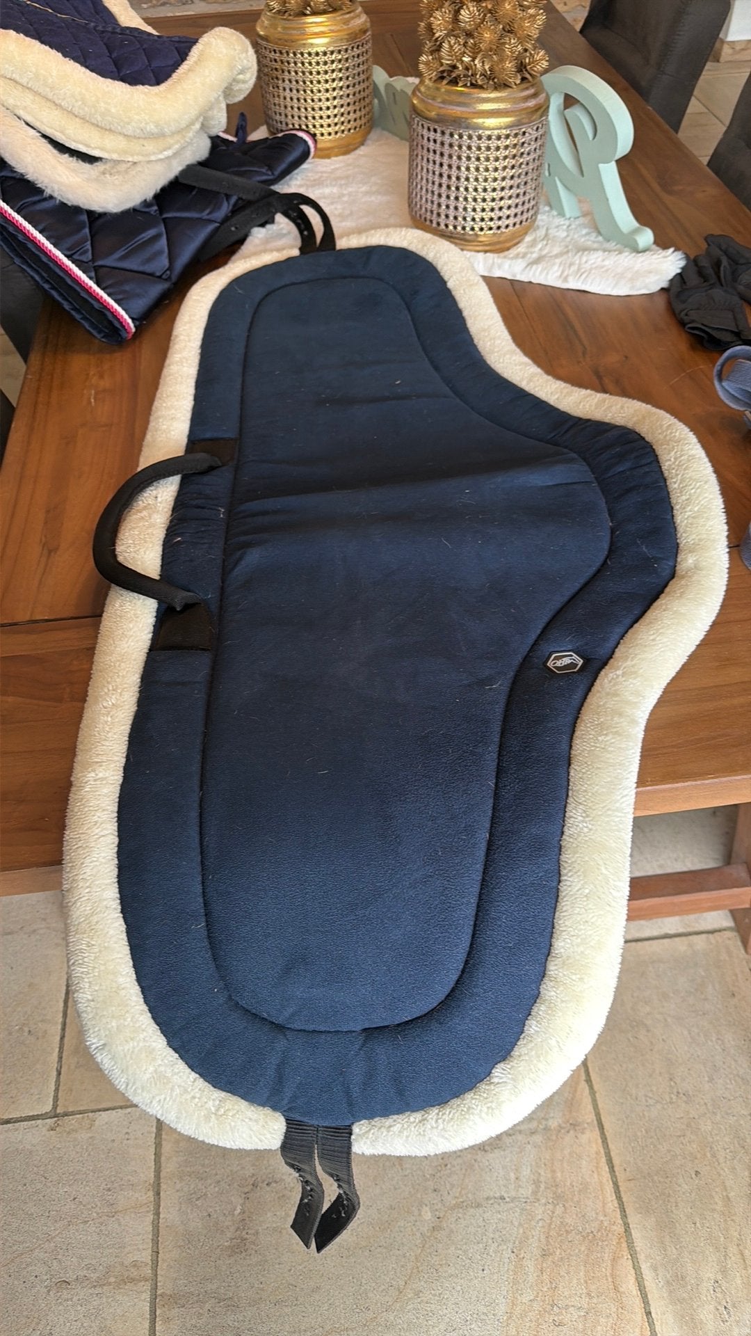 Coussin Bareback bleu qhp avec laine, Animaux & Accessoires, Chevaux & Poneys | Couvertures & Couvre-reins, Comme neuf, QHP, Bleu