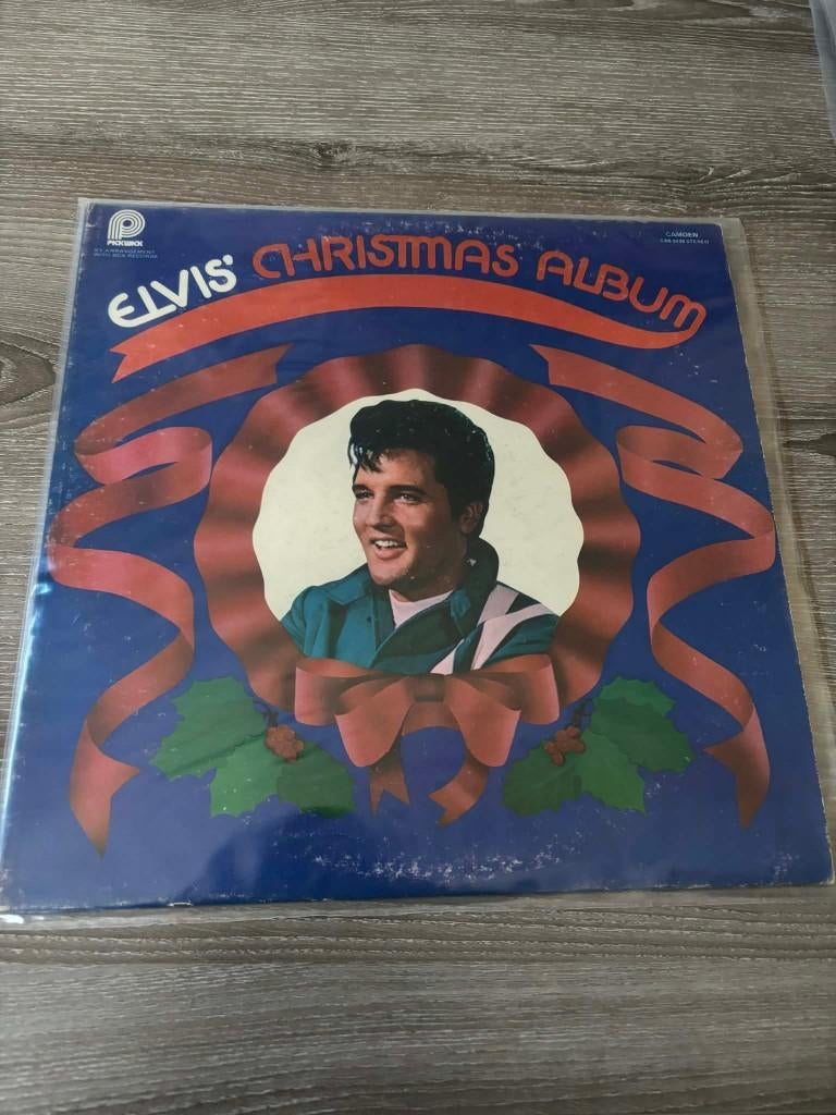 Elvis lp, Christmas album, USA persing, black label., 12 pouces, Housse de protection extérieure, Enlèvement ou Envoi, Utilisé