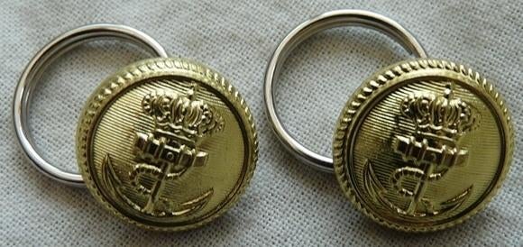 Knopen Lotje Uniform Tropen Koninklijke Marine 16mm, 2 stuks, Verzamelen, Ophalen of Verzenden, Marine, Overige typen