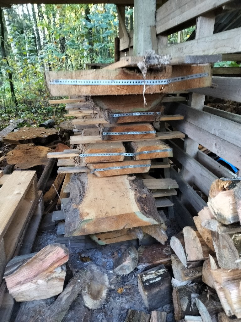 Boomstamplank, Doe-het-zelf en Bouw, Ophalen, Eiken, Nieuw, 50 mm of meer