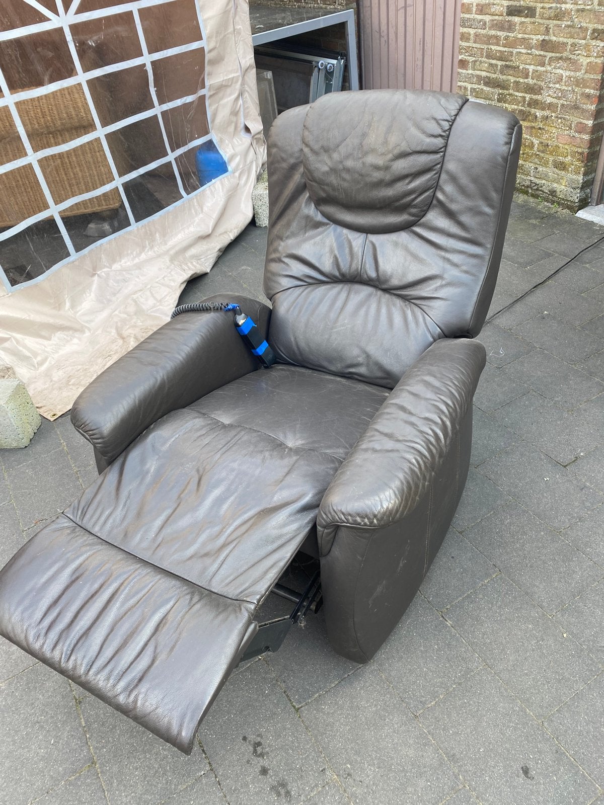 Relax zetel leder, Ophalen, Gebruikt
