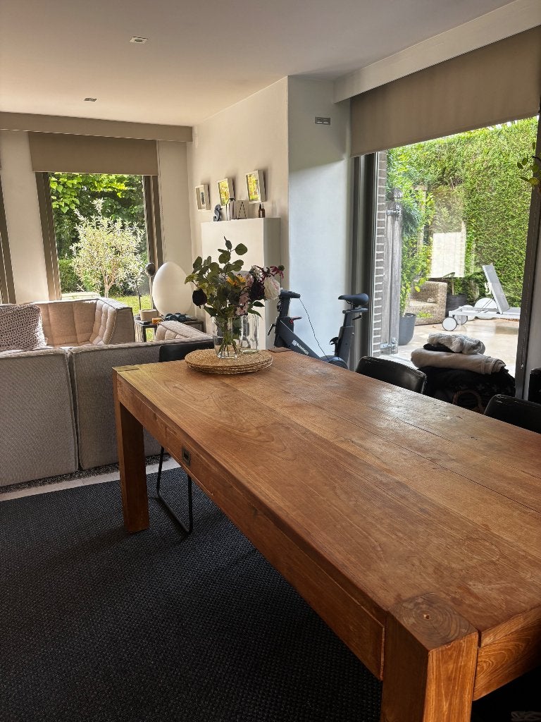 Eettafel, Huis en Inrichting, Ophalen, Gebruikt, Teakhout, 50 tot 100 cm