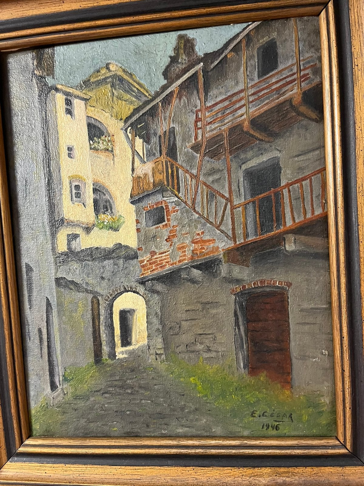 Peinture. 1946. E. César., Enlèvement