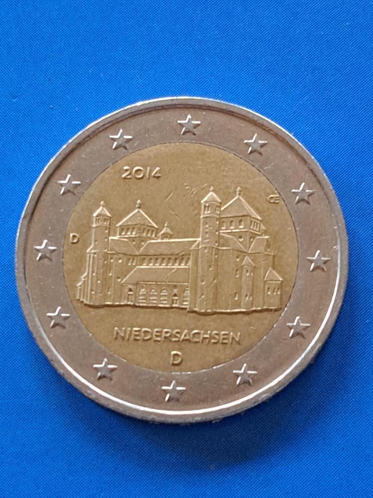 2014 D Allemagne 2 euros Basse-Saxe Munich, Envoi, Allemagne, 2 euros, Monnaie en vrac
