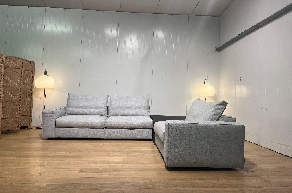 NIEUWSTAAT Linteloo Mauro Hoekbank NP €15.000 + GARANTIE, Design Bank Bankstel Zetel Hoekbank Linteloo, Hoekbank, 300 cm of meer