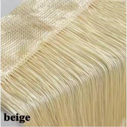 Rideau spaghetti décoratif First Class beige 3 x 3 m, Enlèvement ou Envoi, Neuf, Ensemble complet