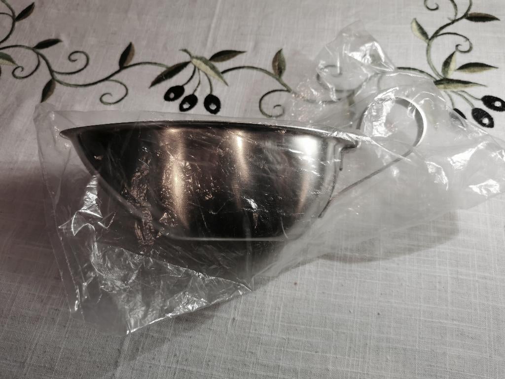 Vintage inox sauskom sauspan nieuw in verpakking, Belgisch, Maison & Meubles, Cuisine | Vaisselle, Neuf, Balance ou Balances, Autres matériaux