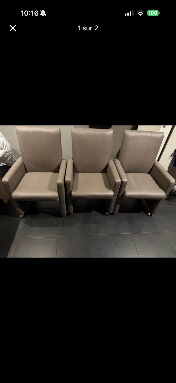 6 stoelen met wielen, Ophalen, Zo goed als nieuw