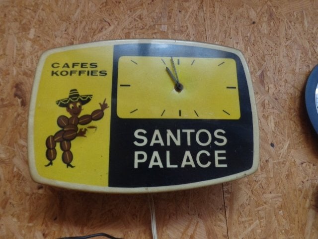 vintage lichtreclame Santos koffie jaren '50, Ophalen of Verzenden