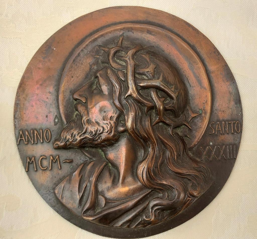 ZELDZAME ANTIEKE BRONZEN PLAQUETTE, Ophalen of Verzenden