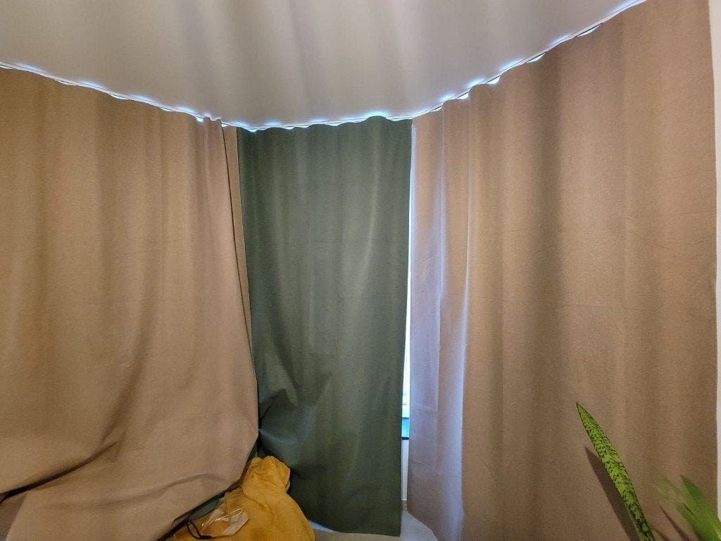 Lot de rideaux (6 pièces x 140 x 260), Maison & Meubles, Ameublement | Rideaux & Stores à lamelles, Comme neuf, Rideau, Beige