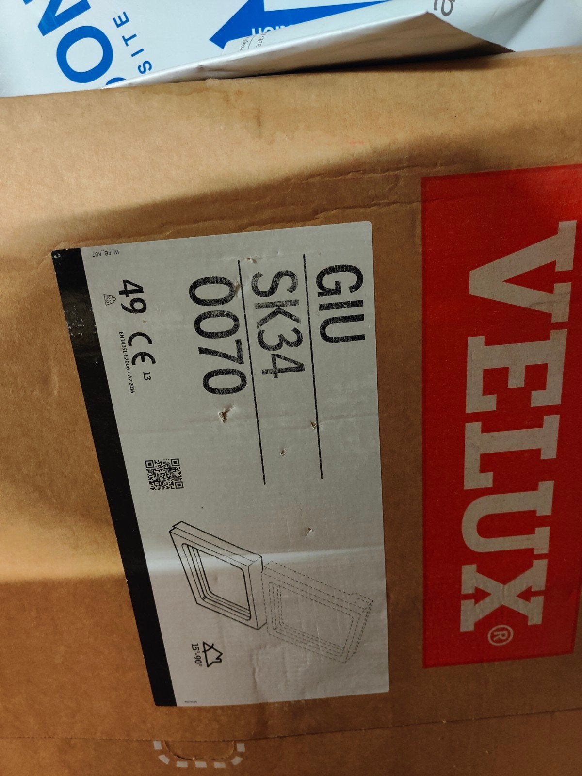 Velux raam enkel lichtinval, Ophalen