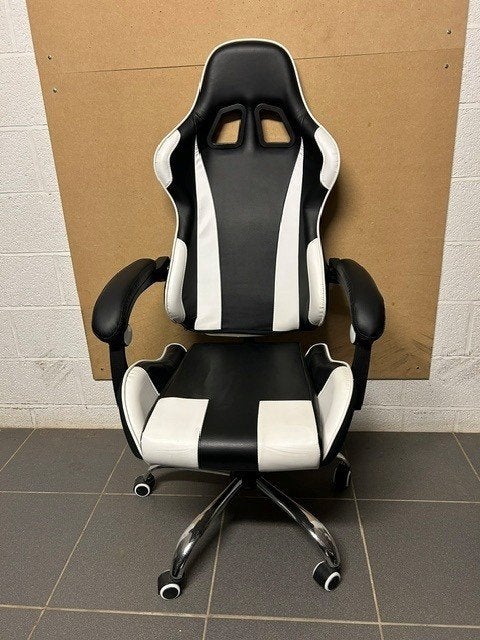 Zwart/witte ergonomische gamestoelen, Huis en Inrichting, Ophalen, Zwart, Zo goed als nieuw, Bureaustoel